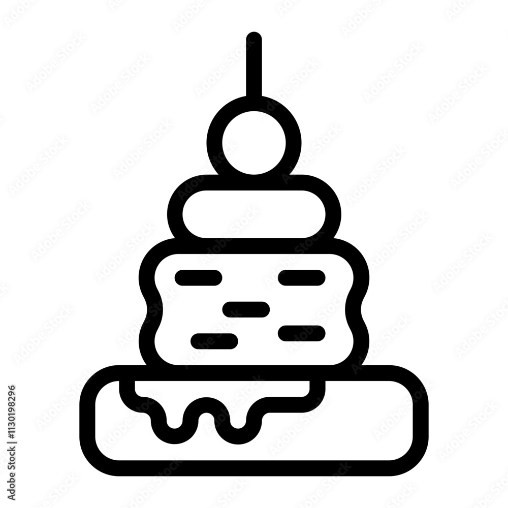 Obraz premium Tapas Line Icon