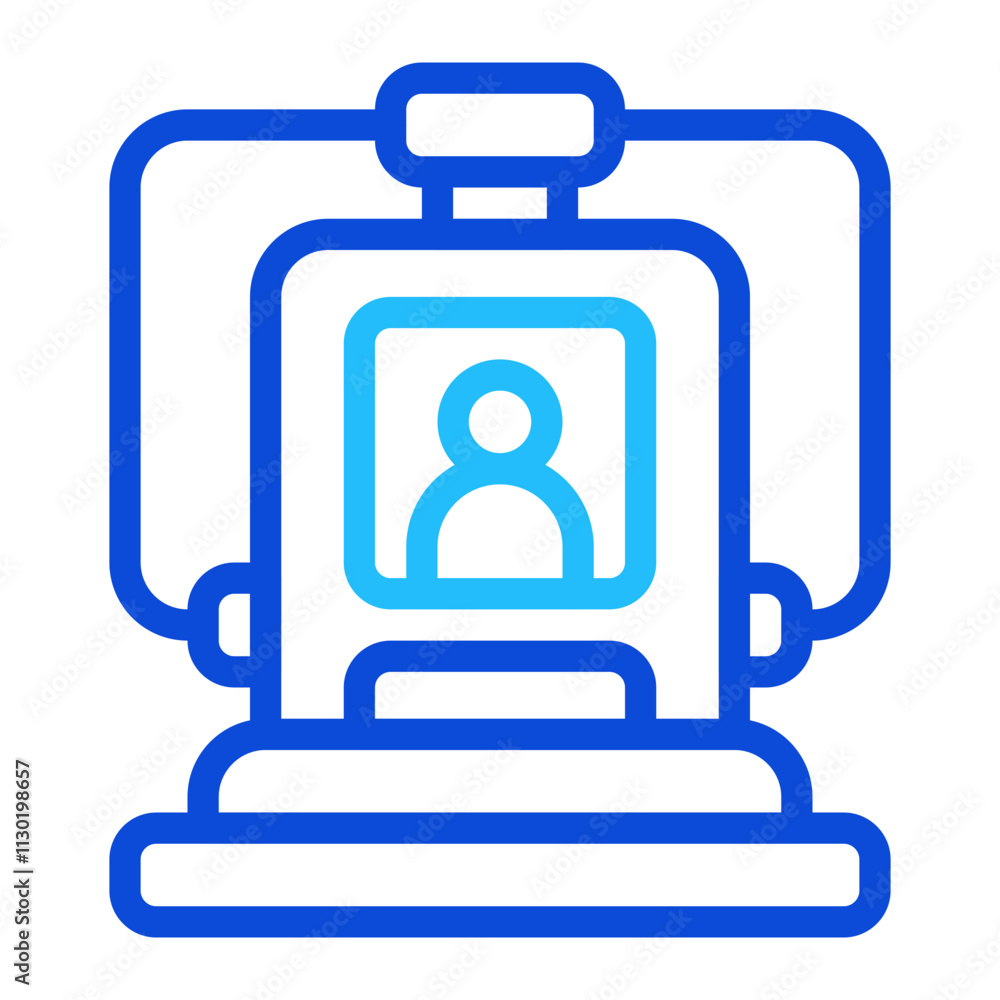 Obraz premium Time Machine Duoline Icon