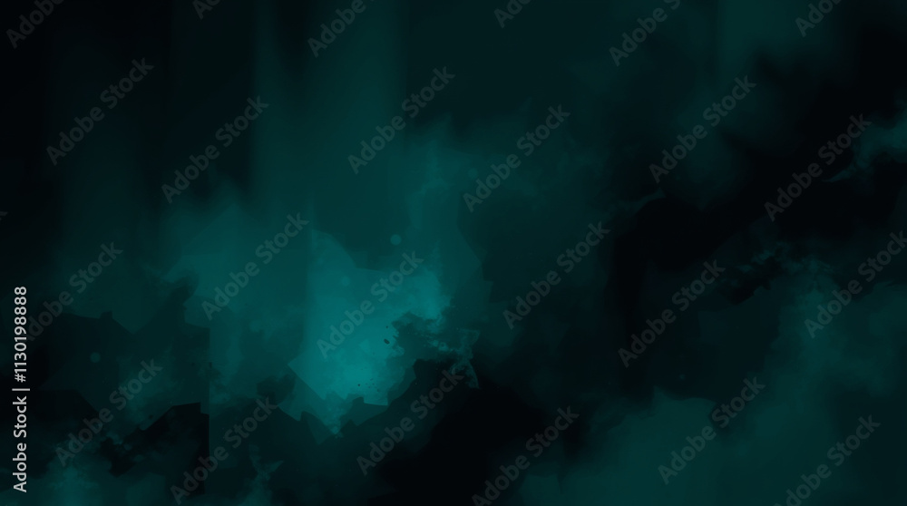 Fototapeta premium Abstract teal and dark green background with soft gradients and subtle textures, suitable for digital artwork or design.