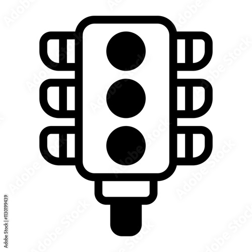 Traffic Light Glyph Icon