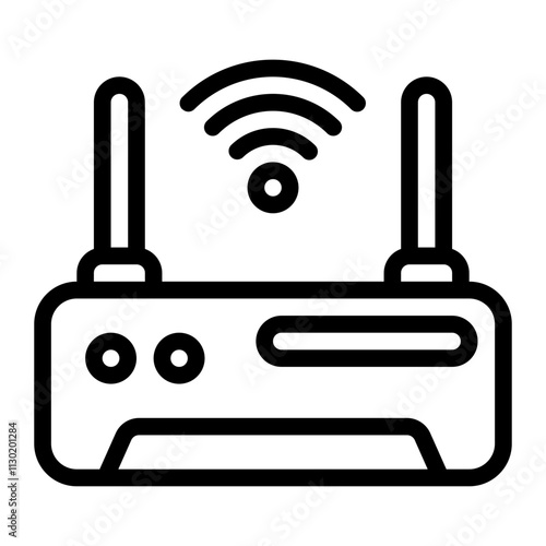 Wifi Router Line Icon