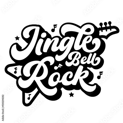 Jingle Bell Rock SVG | Rockin Christmas Svg | Christmas Music Svg | Happy Holidays Svg | Retro Christmas | Christmas Svg | Christmas Vibes