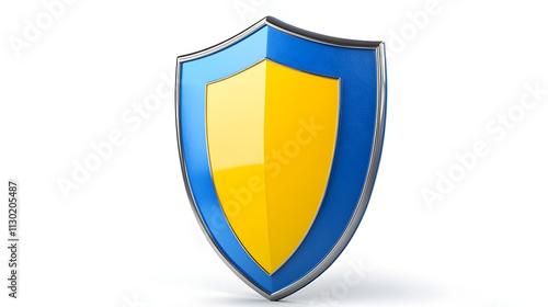 Shield depicting protection. shield 3d icon. Protection, defense and security concept symbol: blue and yellow shield on isolated on white background Free Download Shield depicting protection. shield 3d icon. Protection, defense and security concept symbol: blue and yellow shield on isolated on white background - GFXLoad