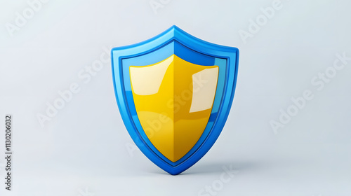 Shield depicting protection. shield 3d icon. Protection, defense and security concept symbol: blue and yellow shield on isolated on white background Free Download Shield depicting protection. shield 3d icon. Protection, defense and security concept symbol: blue and yellow shield on isolated on white background - GFXLoad