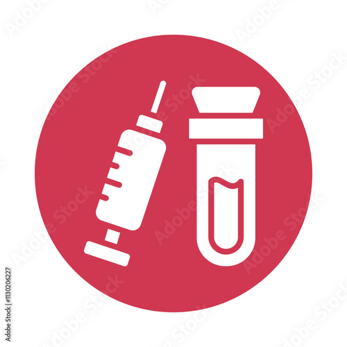 Blood Test Vector Gylph Icon. Eps 10 File