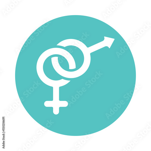 Gender symbol Vector Gylph Icon. Eps 10 File