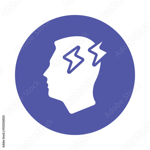 Headache Vector Gylph Icon. Eps 10 File