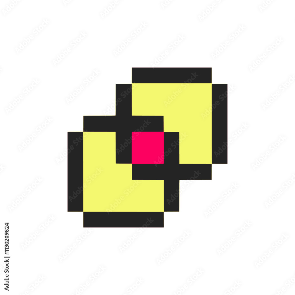 Obraz premium abstract shape retro pixel art