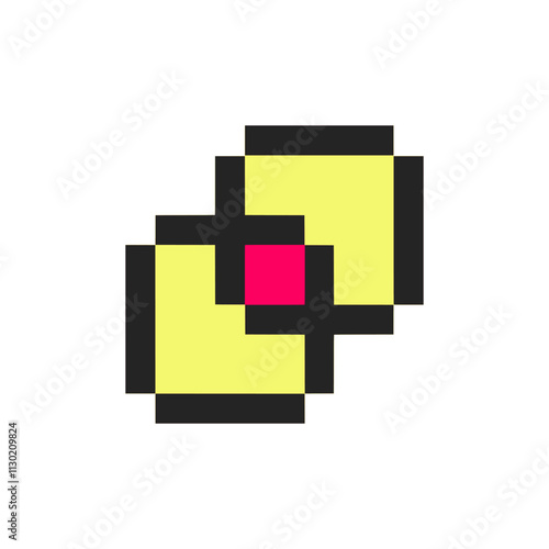 abstract shape retro pixel art