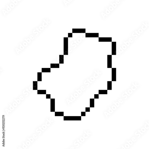 abstract shape retro pixel art