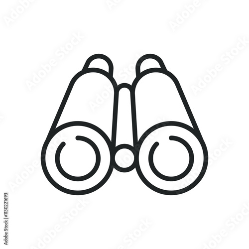 Vision thin line icons. Editable stroke and Perfect pixel on transparent background