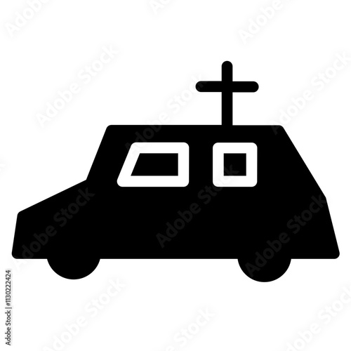 Car Casket Funeral Glyph Icon