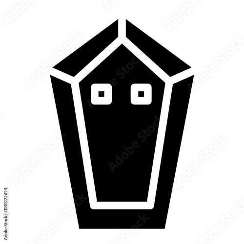 Coffin Cross Death Glyph Icon