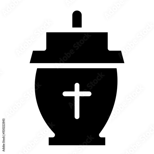 Ashes Cremation Death Glyph Icon