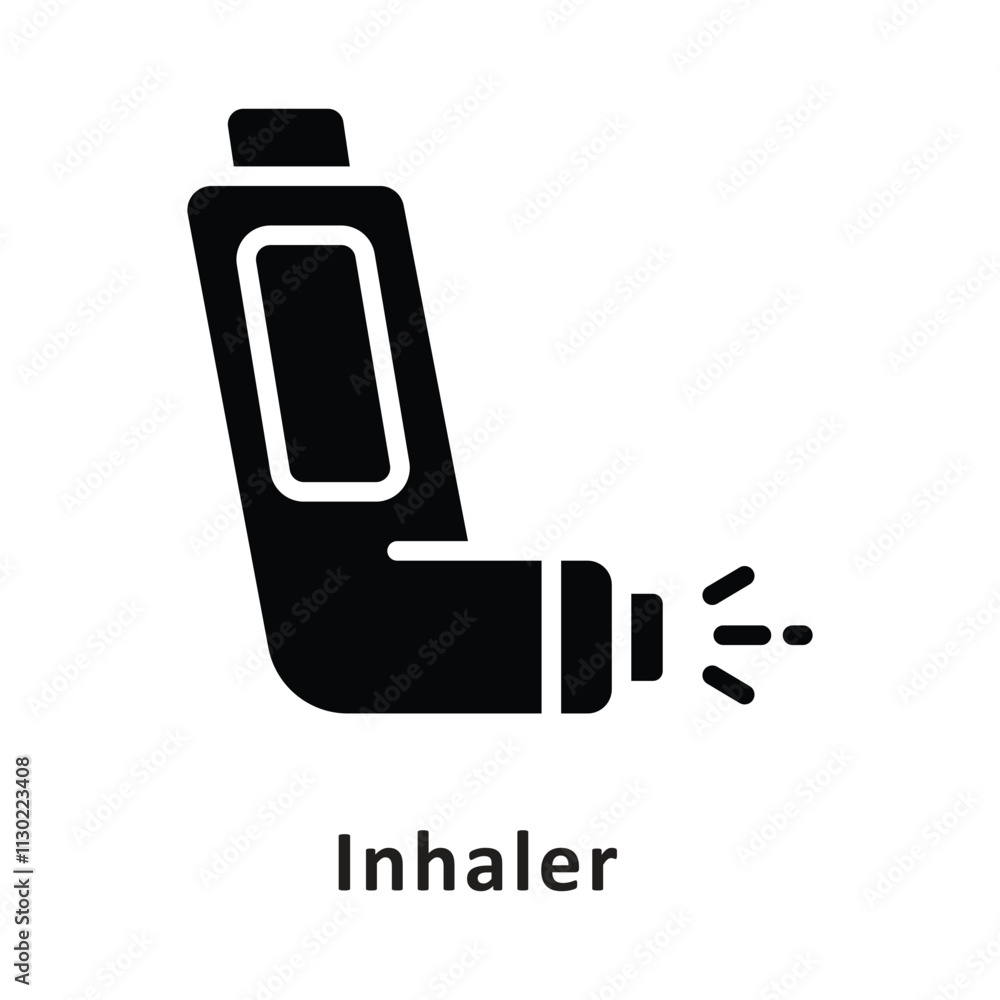 Obraz premium Inhaler Vector Gylph Icon. Eps 10 File