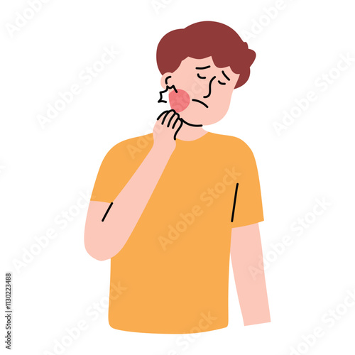 Man Suffering from Toothache
