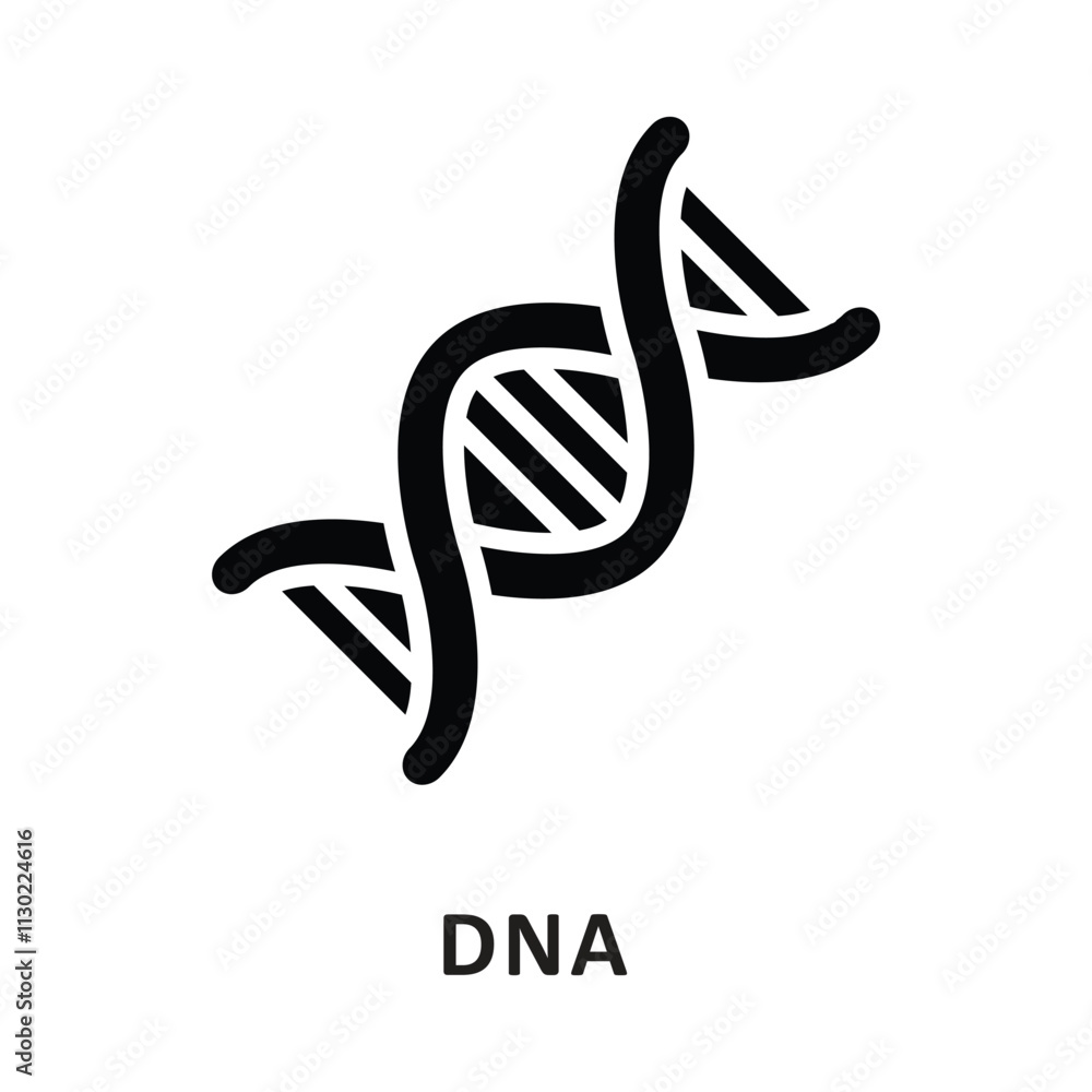 Fototapeta premium DNA Vector Gylph Icon. Eps 10 File