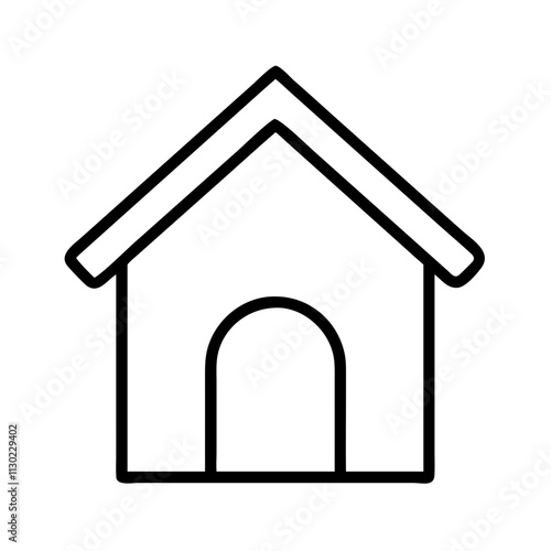 dog house icon, pet day line art, pet day icon - simple black line art icon of dog house, for pet day celebrations pet day vector art 