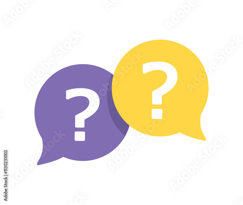 speech bubbles with question mark vector illustration