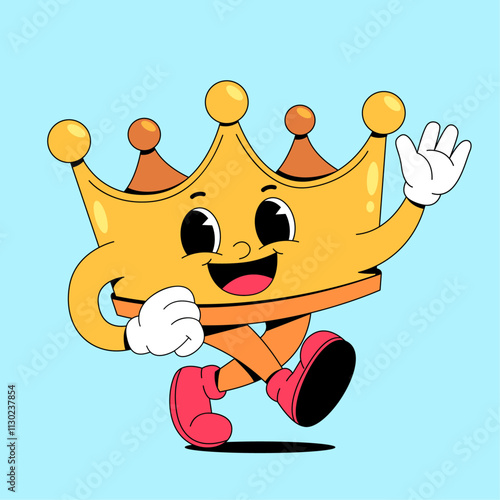 Walking crown mascot