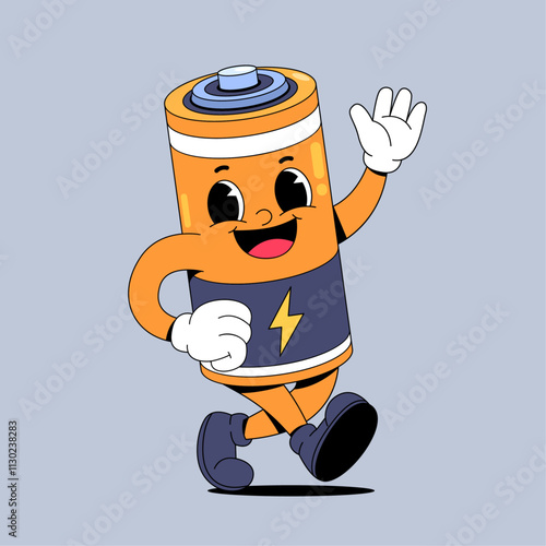 Walking battery mascot