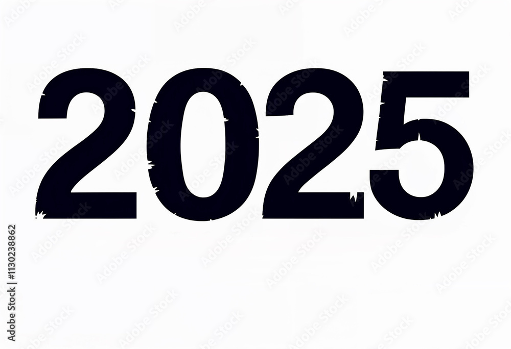 Happy New Year 2025 Typography Design Happy New Year 2025 Typography Design