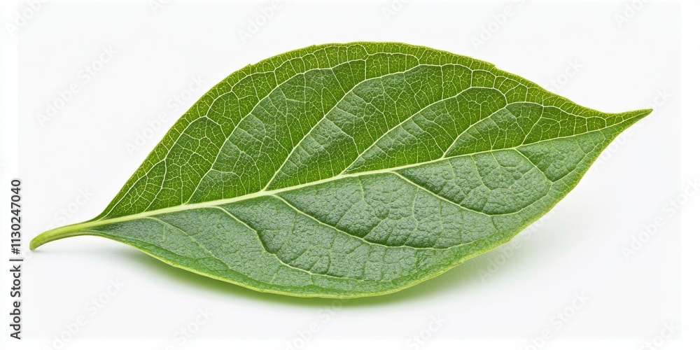Obraz premium A lovely green leaf showcases its vibrant beauty, capturing the essence of nature s charm with this beautiful green leaf symbolizing freshness and vitality in every detail.