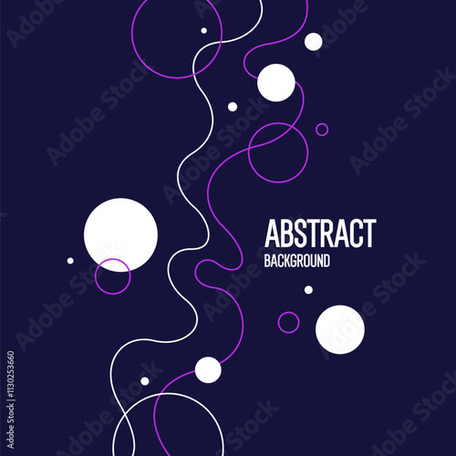 Abstract composition with dynamic and geometric shapes. Modern template for advertising, vector background for design.