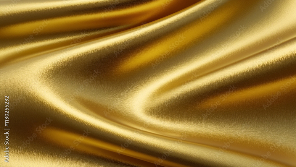 Fototapeta premium Golden elegant background with silk texture for design.