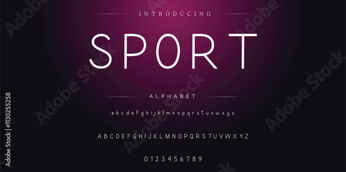 Modern abstract digital alphabet font. Minimal technology typography, Creative urban sport fashion futuristic font and with numbers. vector illustration