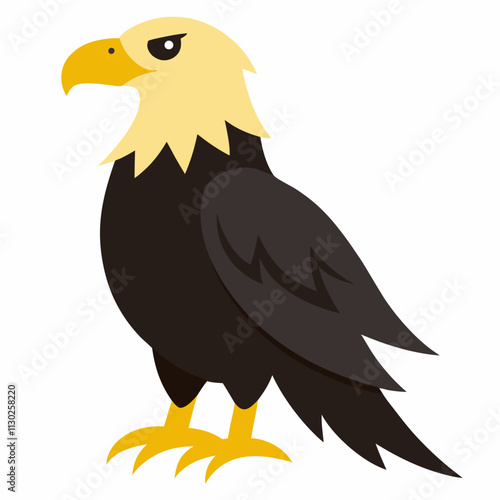 eagle bird isolated vector icon with white background