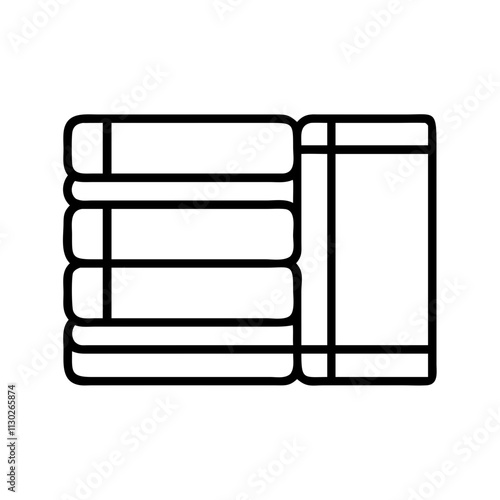 classics in leather binding icon, book day line art, book day icon - simple black line art icon of classics in leather binding, for book day celebrations. book day vector art.