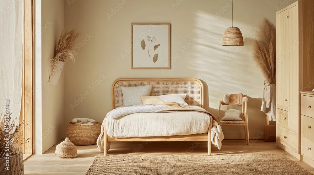 Fototapeta premium A minimalist toddler’s bedroom