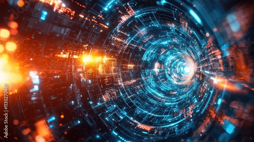 Wallpaper Mural Technology high tech abstract background, scientific progress Torontodigital.ca