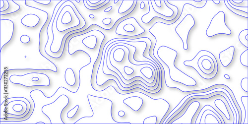 	
Abstract topographic contours 3d map background. topographic line texture background. Seamless pattern wave lines Topographic map. Geographic mountain relief. multi-layer cutout geometric patterns.