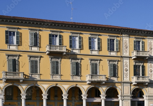 Historic palace in Garibaldi square, Alessandria, Piedmont, Italy photo