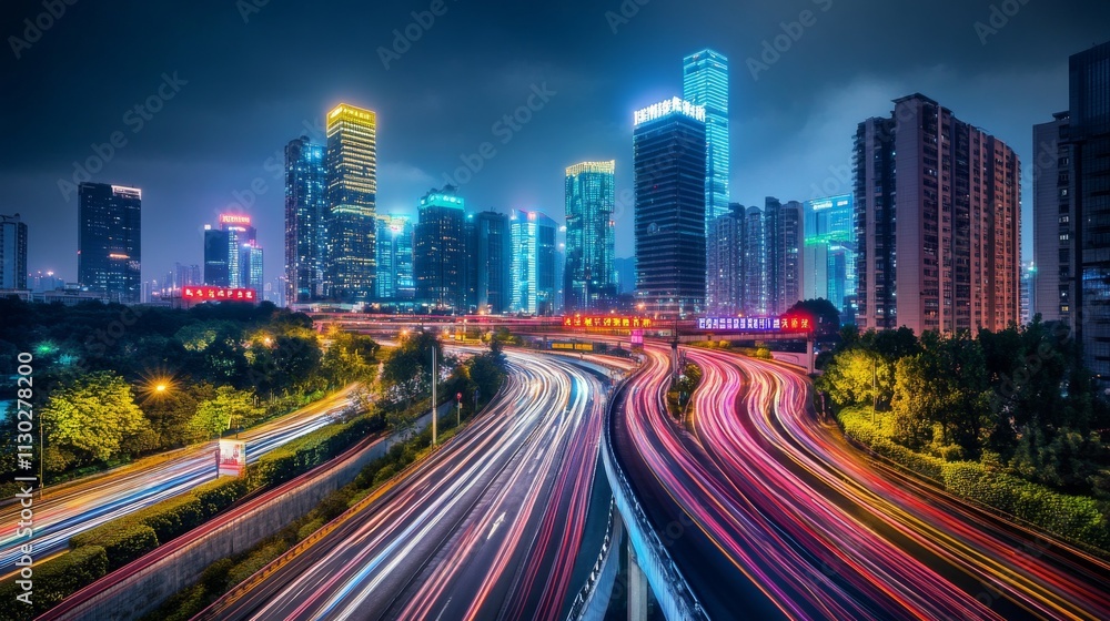 Fototapeta premium Smart City. urban landscape.