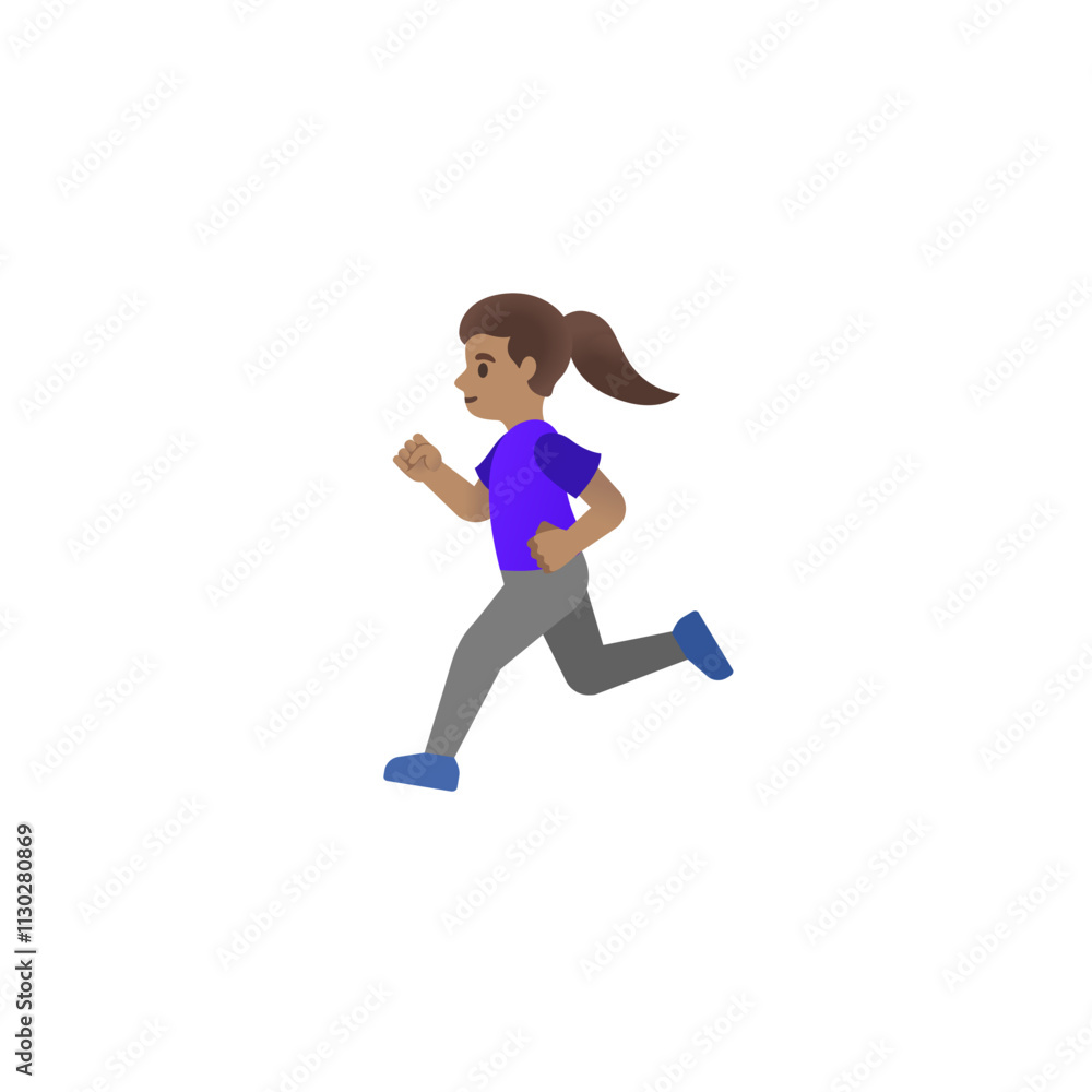 Fototapeta premium Running Girl Emoji 