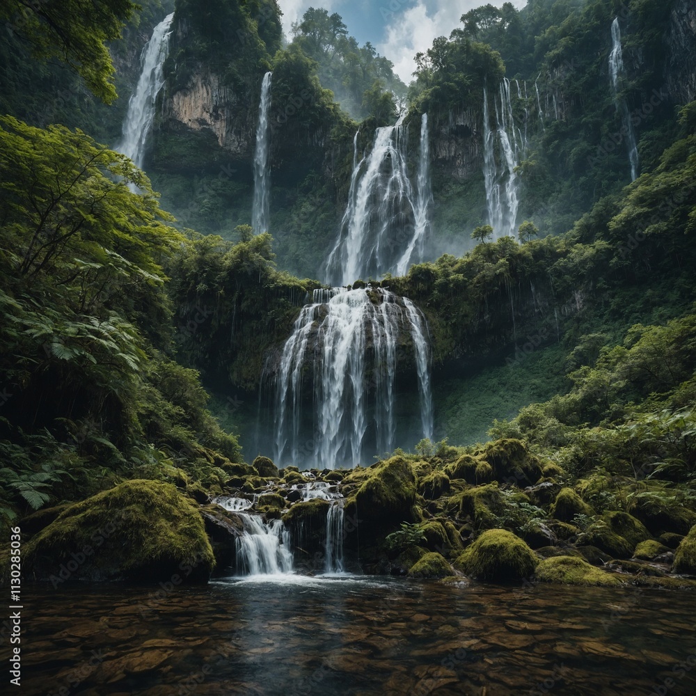 Obraz premium waterfall in the mountains