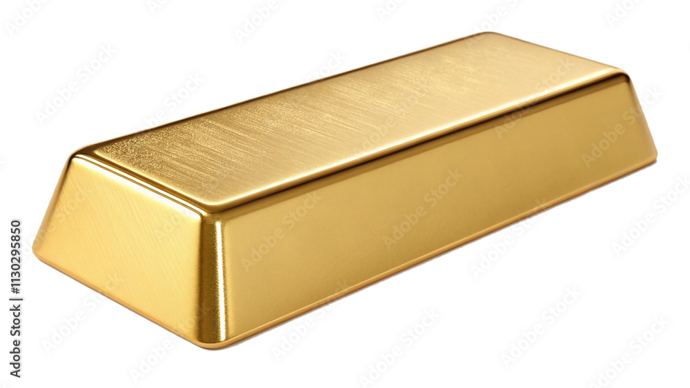 gold bar with mirror surface isolated gold bar with mirror surface isolated