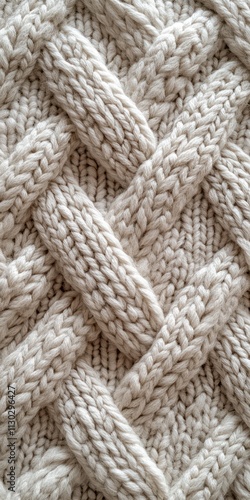 Chunky and Geometric Knit Patterns, Neutral Background for Marketing Materials