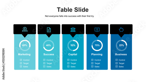 Simple accordion stylized data table layout template