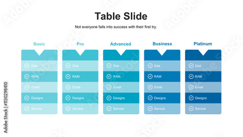 Simple accordion stylized data table layout template
