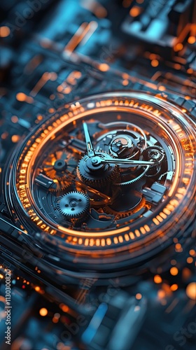 Wallpaper Mural Cyberpunk Clockwork Heart  Torontodigital.ca