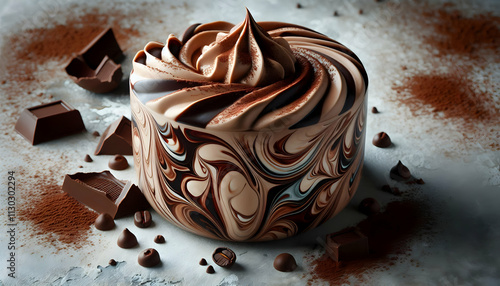 mocha mousse background The image shows a mocha mousse, marble-like texture with various shades and patterns2 photo