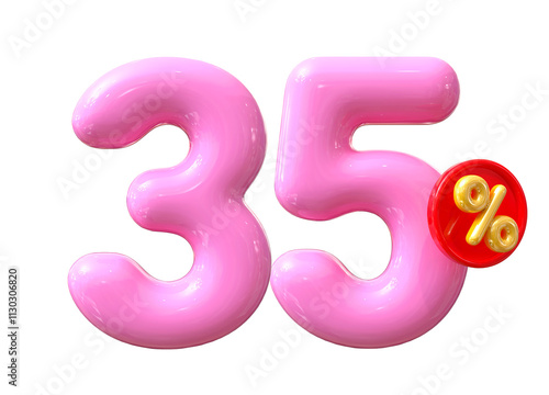 35 Percent Pink Balloon Discount off