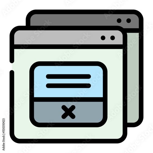 Simple dark interface mockup displaying multiple overlapping pop up windows