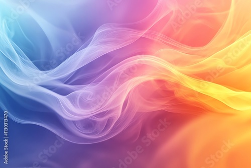 Wallpaper Mural Abstract colorful smoke swirls in blue, purple, orange, and yellow hues. Torontodigital.ca