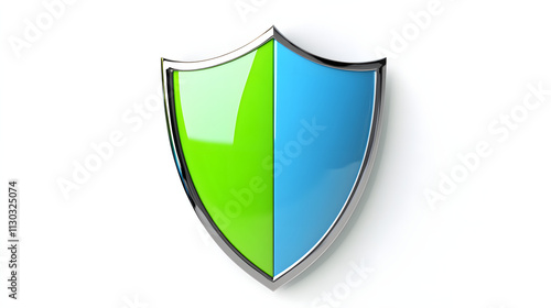 Free Download Shield depicting protection. shield 3d icon. Protection, defense and security concept symbol: blue and yellow shield on isolated on white background - GFXLoad