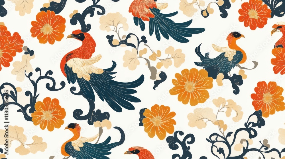 Obraz premium seamless pattern with flowers
